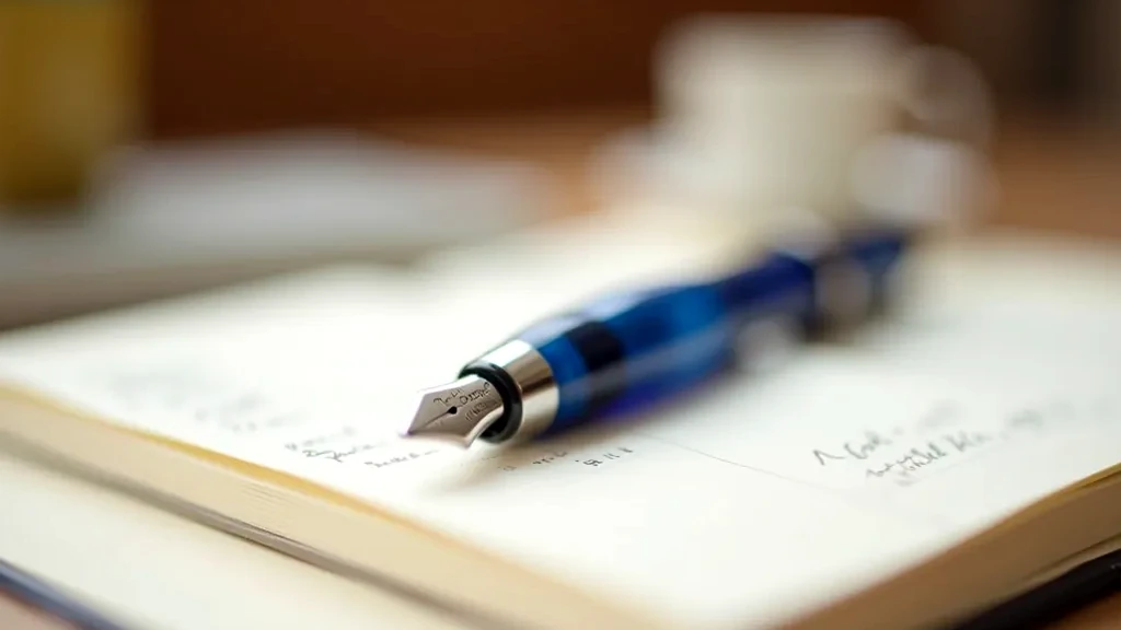 Meridian Fountain Pen in deep blue