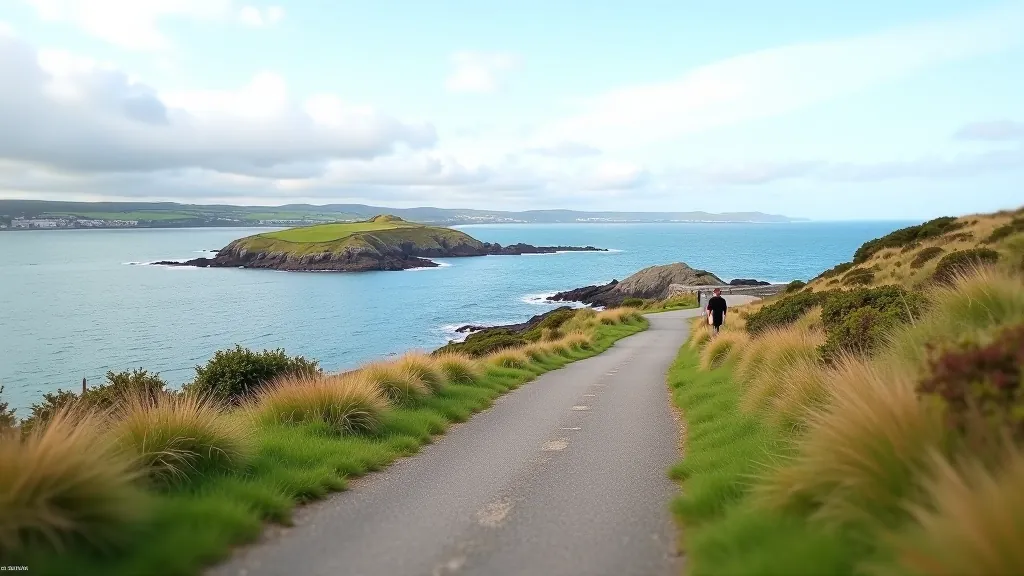 Saltee Islands viewpoint with coastal path and sea views