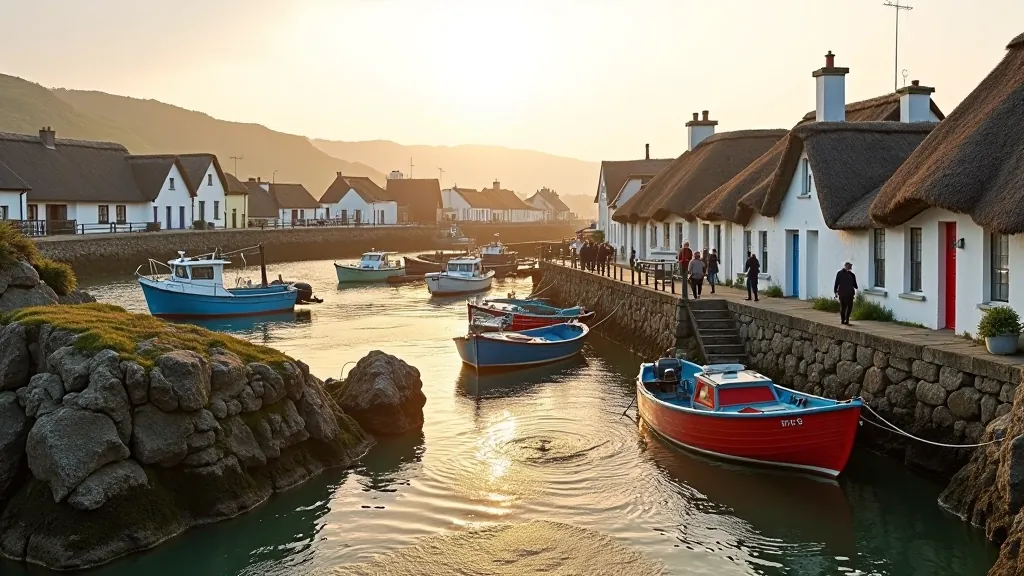 Kilmore Quay fishing village with traditional boats